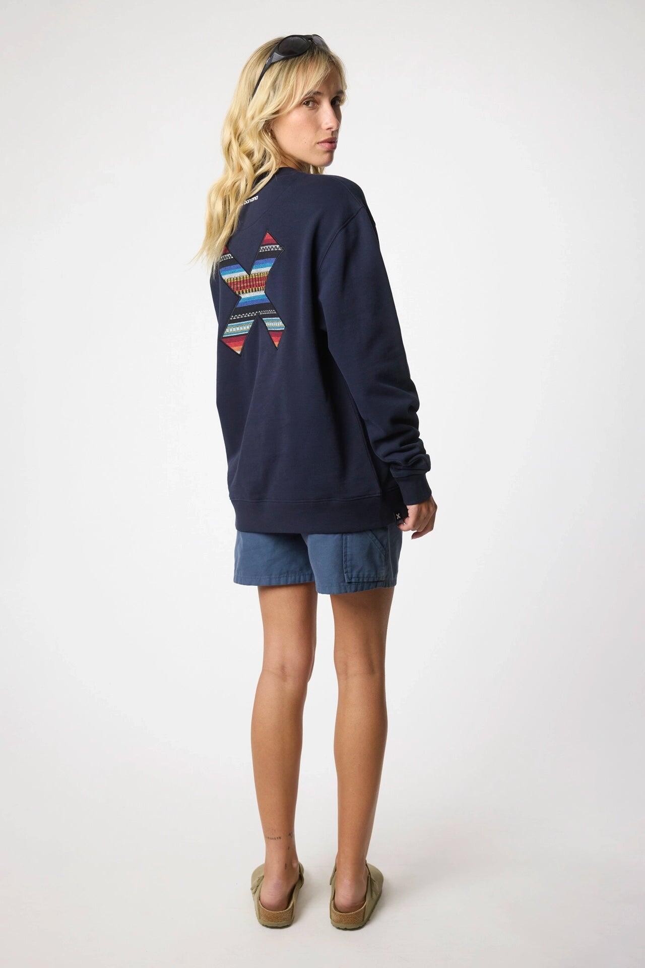 Sudadera Blue Banana Azul Marino de Algodón 100% Orgánico 5/7