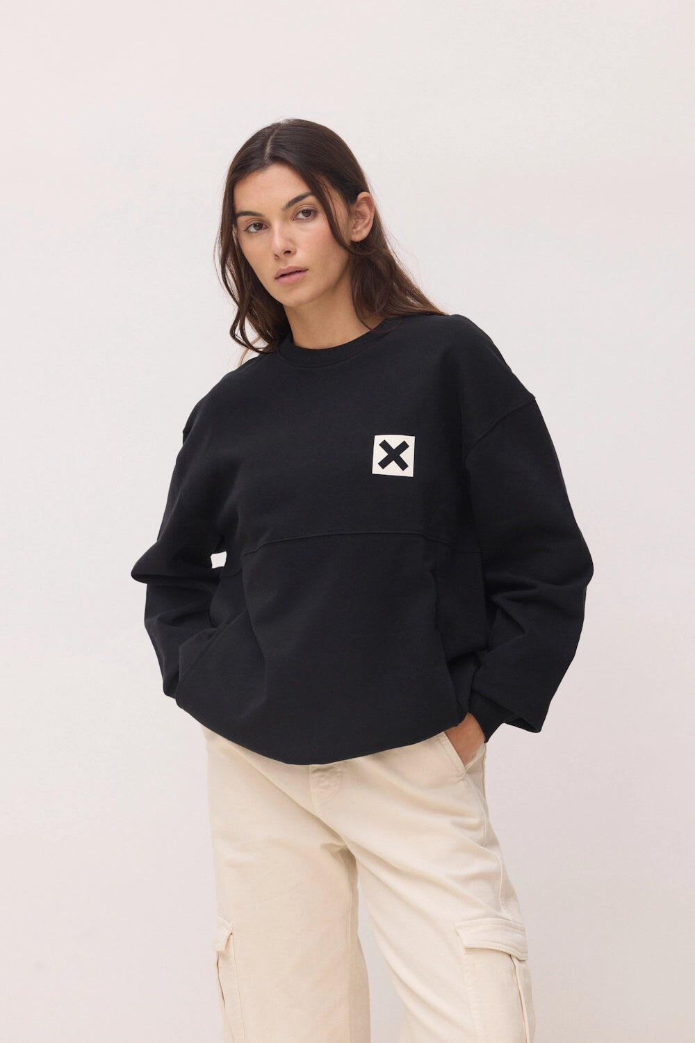 Sudadera Blue Banana Negra de Algodón 100% Orgánico 4/7