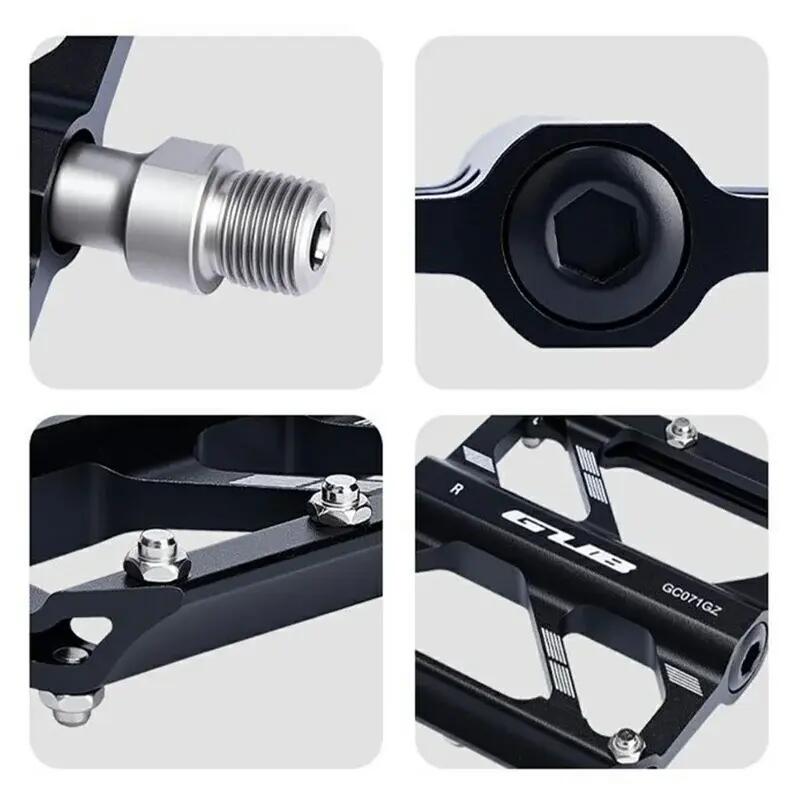 Pédales en aluminium anti-dérapantes avec clé hexagonale pour vélo GUB 3/3