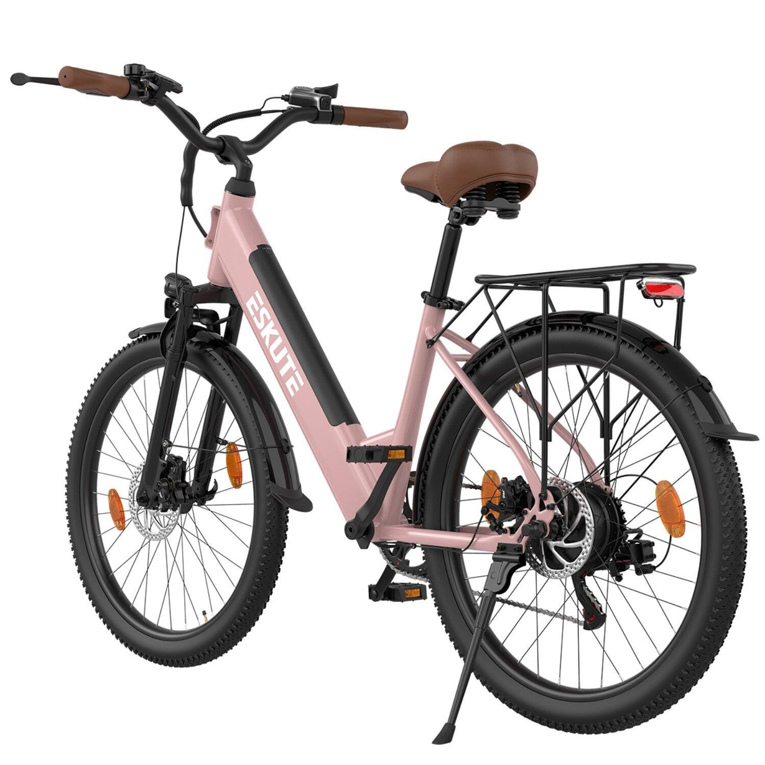 Bici elettrica ESKUTE C100 PLUS 250W 36V 13Ah E-bike Rosa 3/5