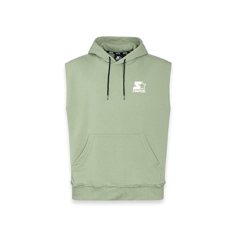 Gilet con cappuccio Iconic Starter VERDE POLVERE 1/6