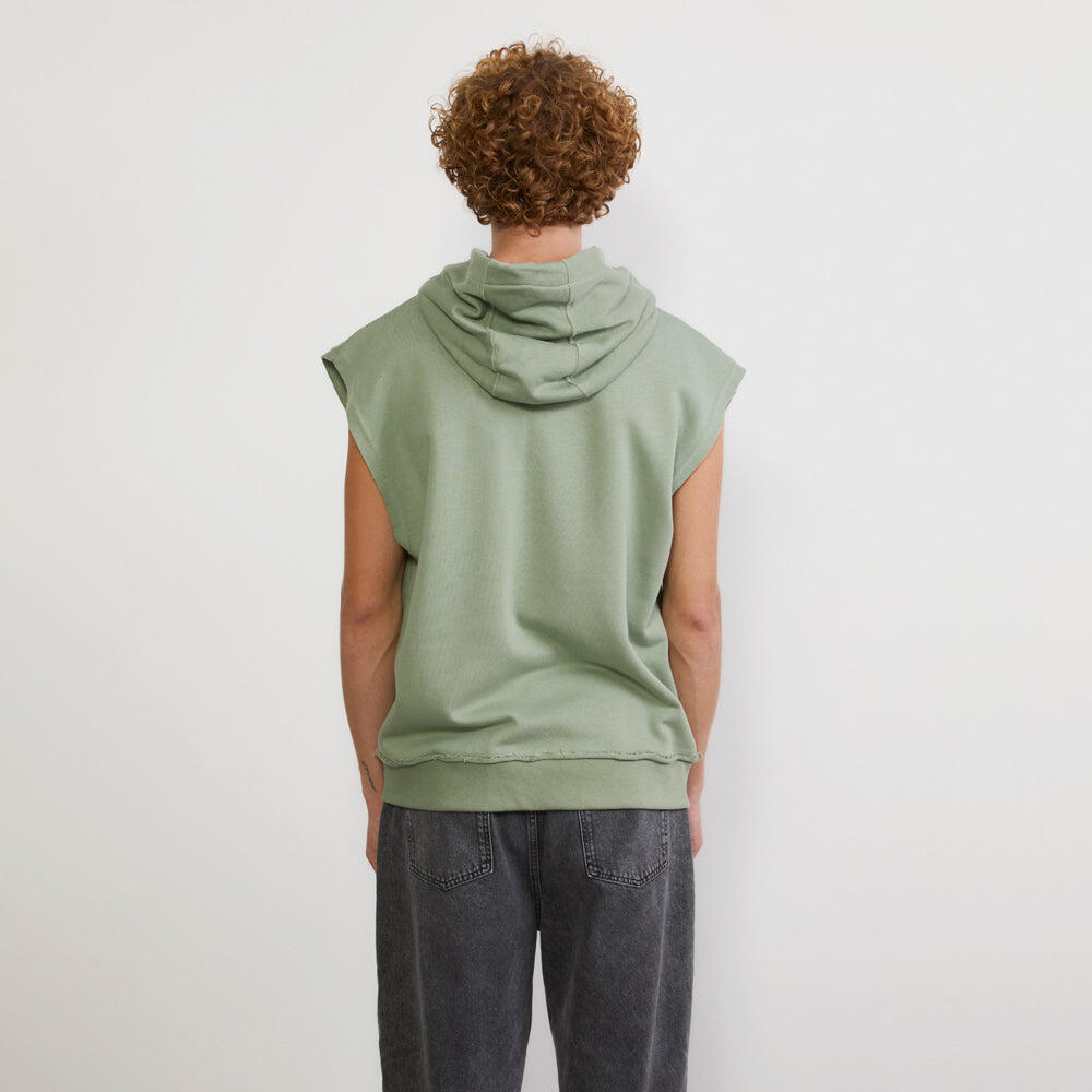 Gilet con cappuccio Iconic Starter VERDE POLVERE 5/6