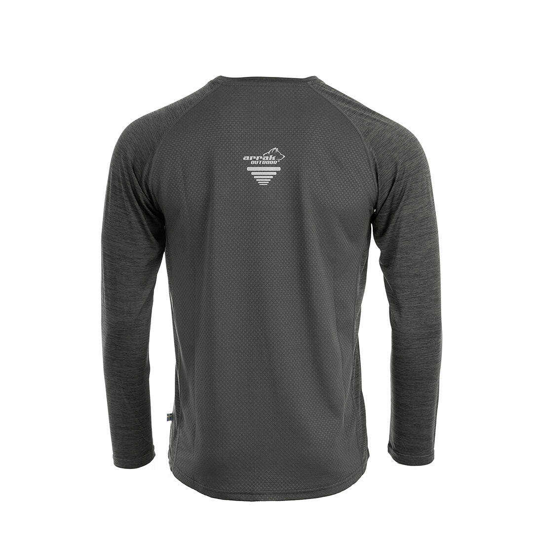 T-shirt fonctionnel manches longues Action pour homme noir 3/4