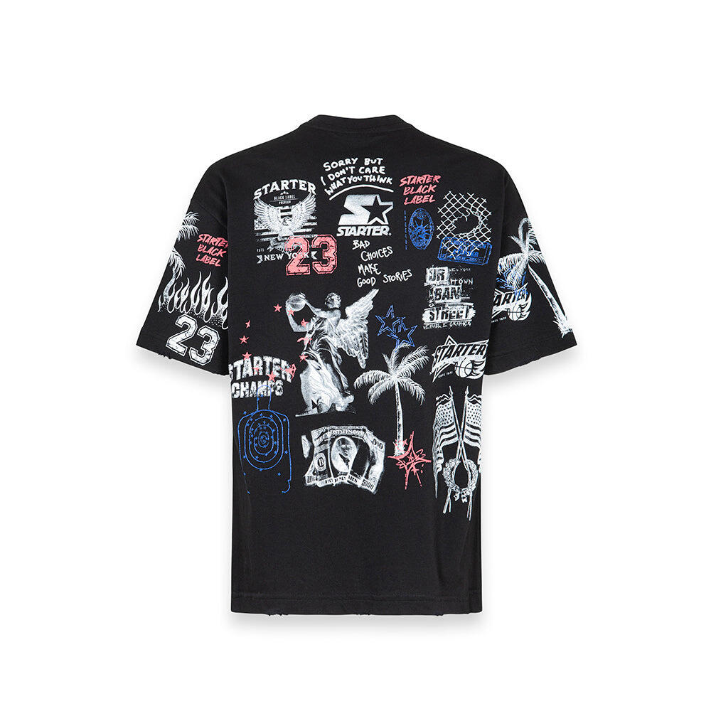 T-shirt Relaxed fit Street Collage Graphic NERO 2/4
