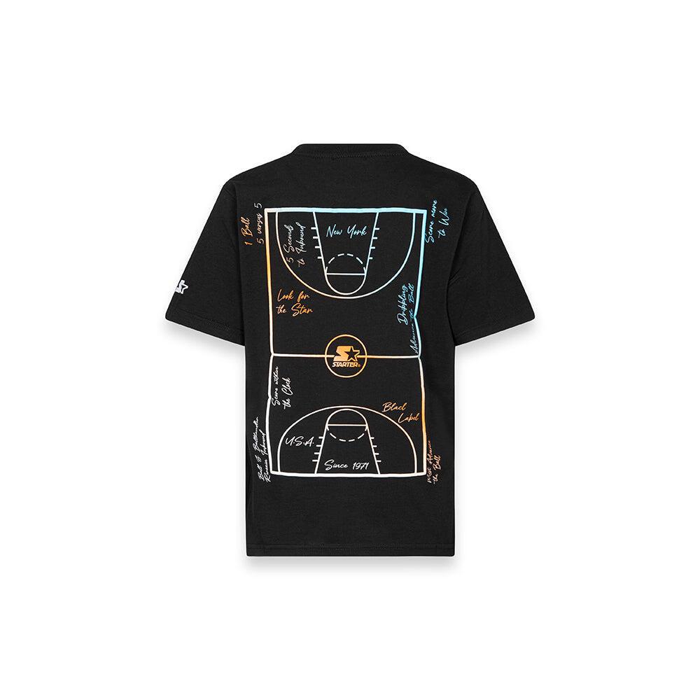 T-shirt urban court gradient graphic NERO 3/3