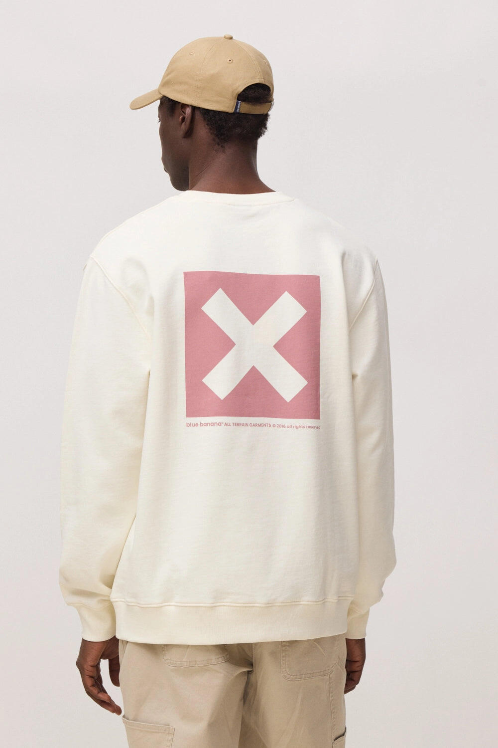 Sudadera Blue Banana Blanco Roto de Algodón 100% Orgánico 2/7