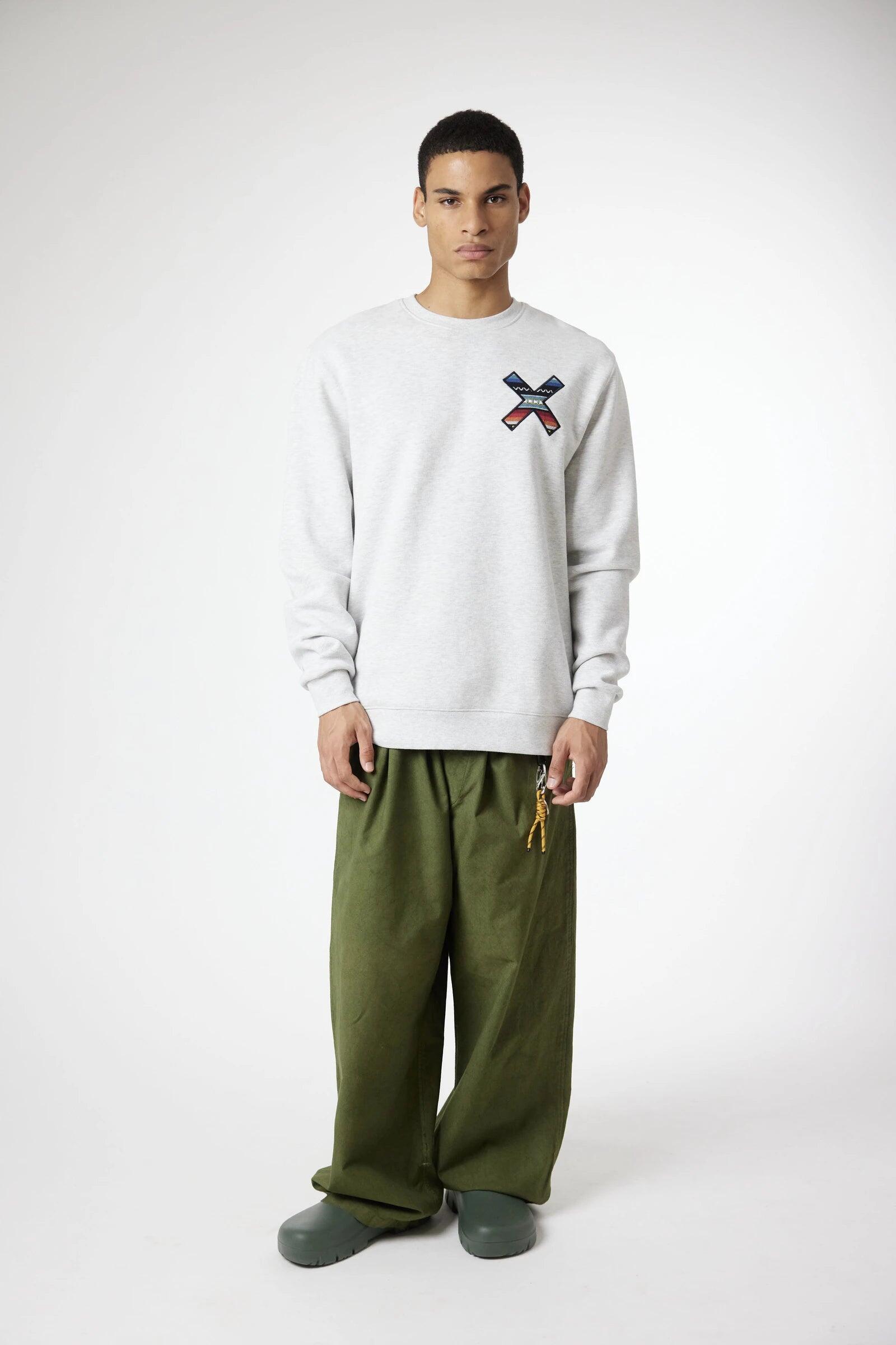 Sudadera Blue Banana Light Grey Melange de Algodón Orgánico 3/7