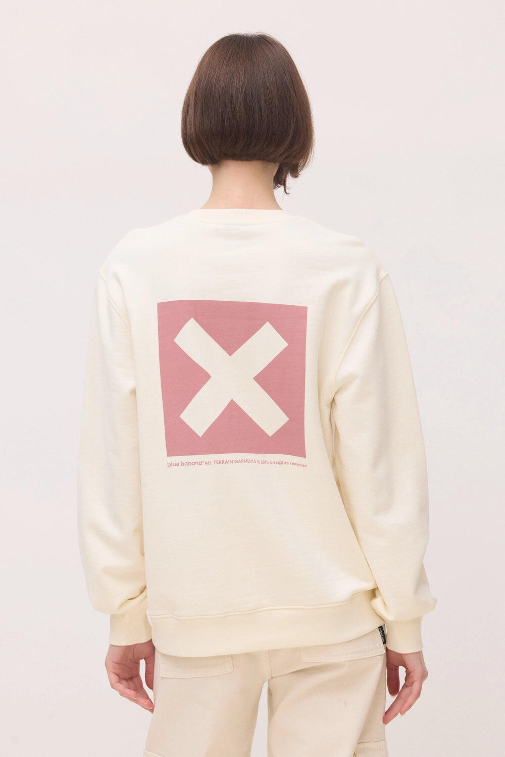Sudadera Blue Banana Blanco Roto de Algodón 100% Orgánico 5/7