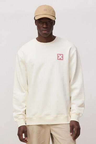 Sudadera Blue Banana Blanco Roto de Algodón 100% Orgánico