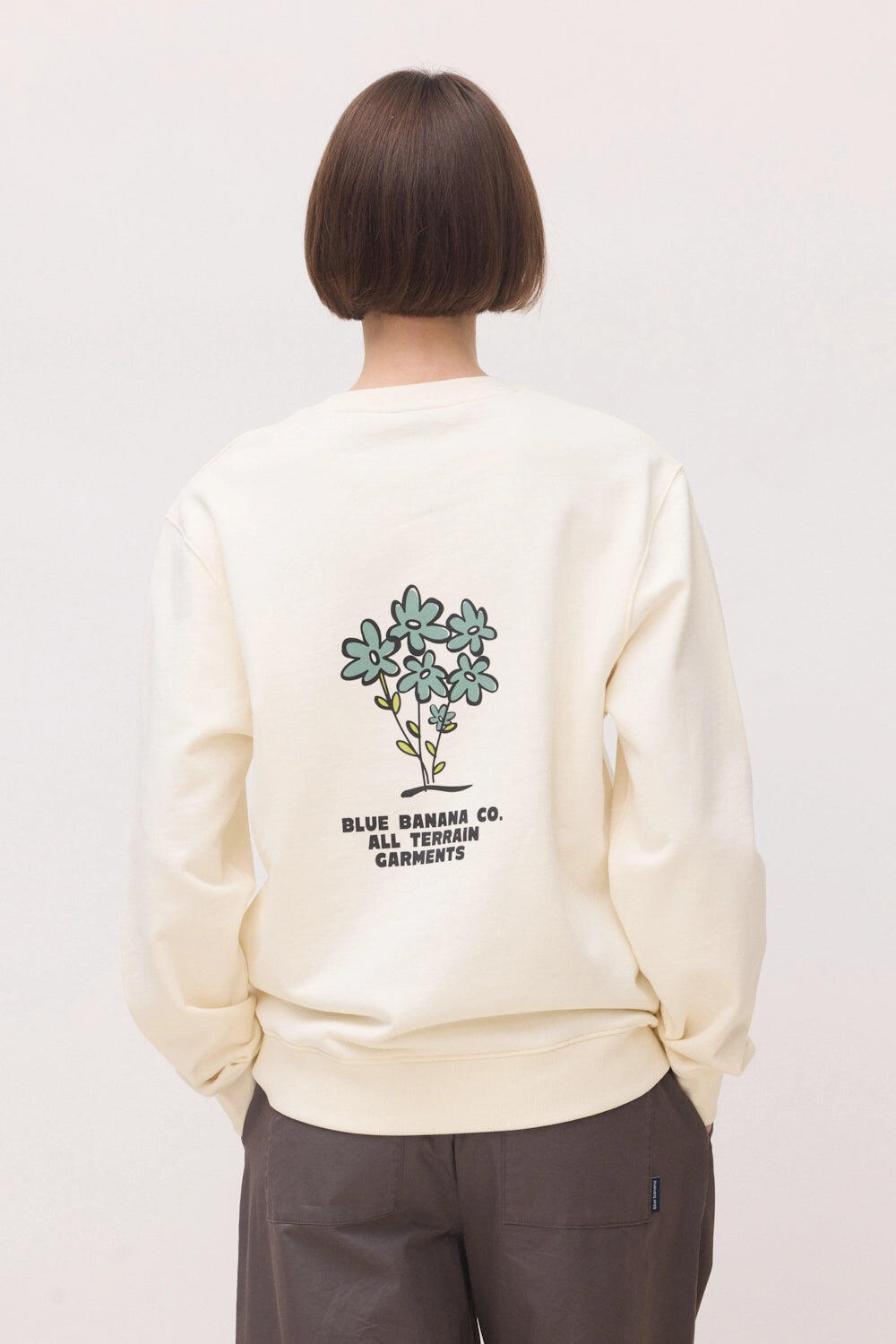 Sudadera Blue Banana Blanco Roto de Algodón 100% Orgánico 5/7