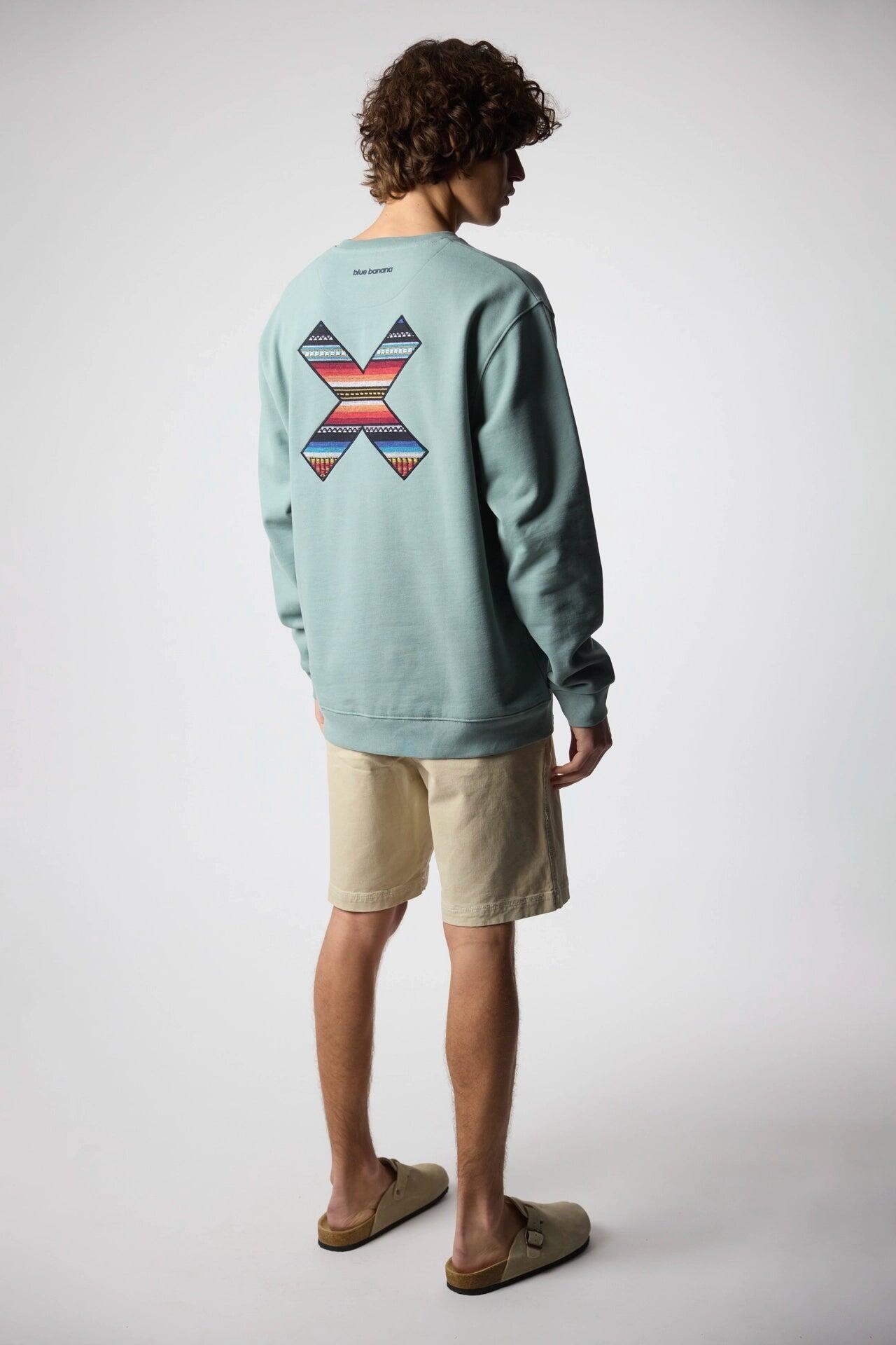 Sudadera Blue Banana Menta de Algodón 100% Orgánico 2/7