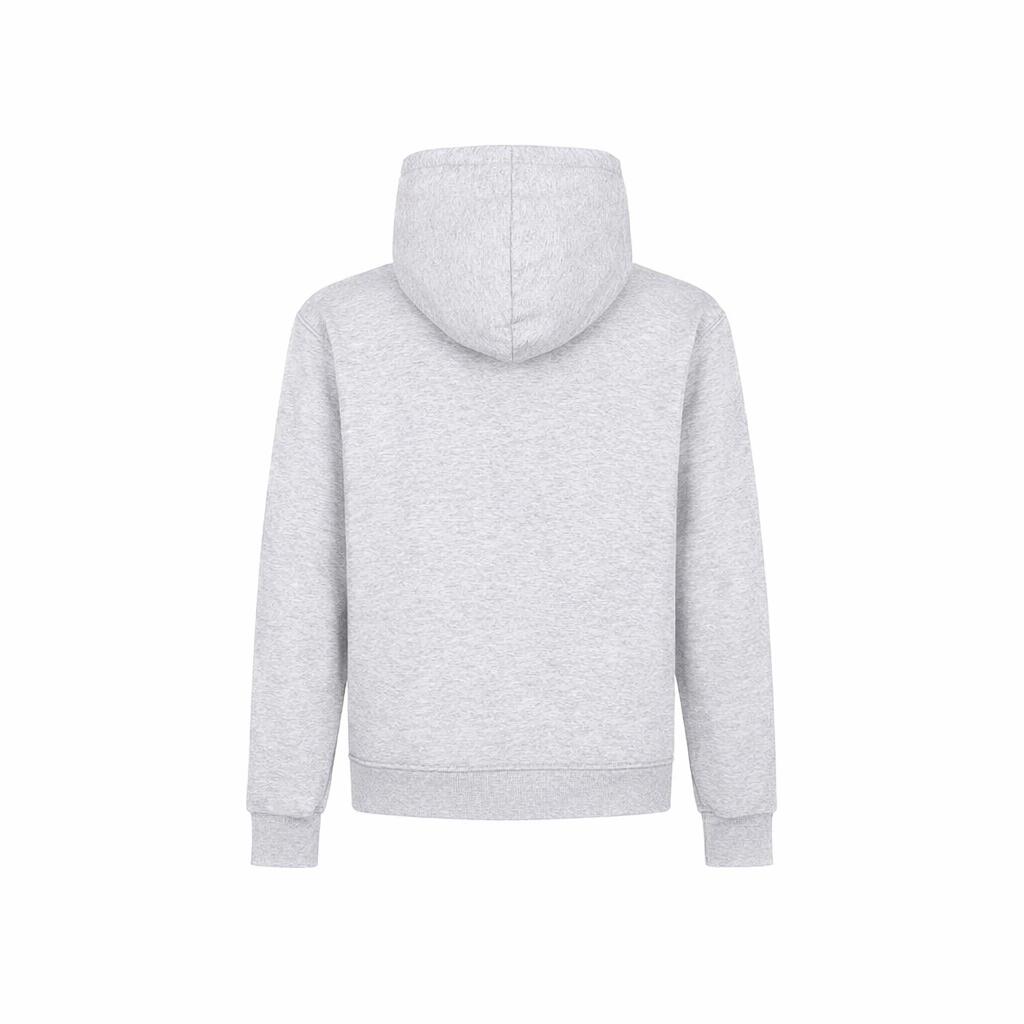 Felpa hoodie da uomo basic ricamata GRIGIO MELANGE 2/2