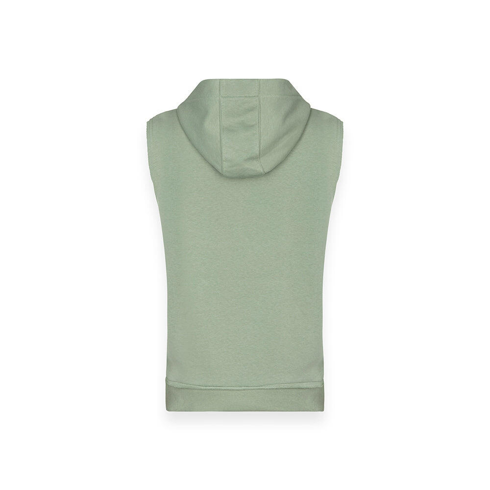 Felpa smanicata bambino urban comfort con cappuccio VERDE POLVERE 3/3
