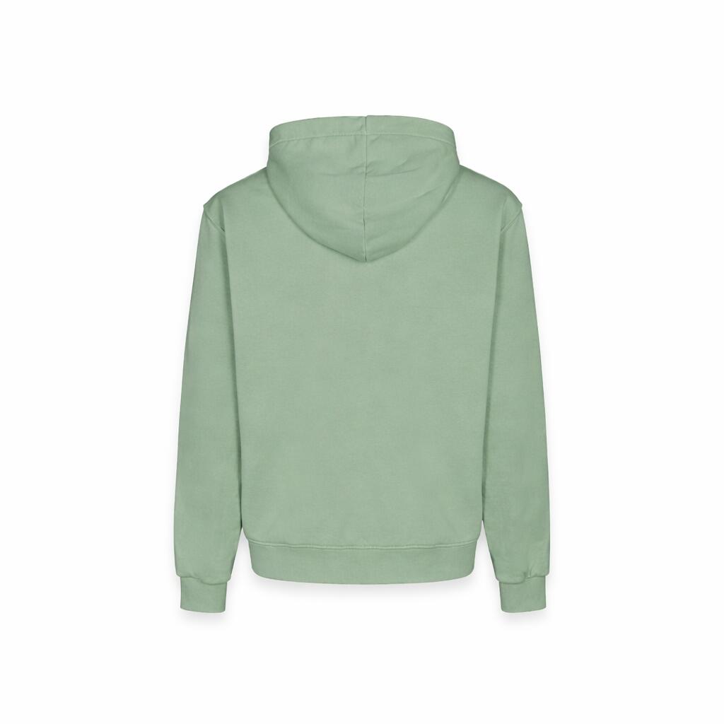 Felpa hoodie da uomo basic VERDE POLVERE 2/6