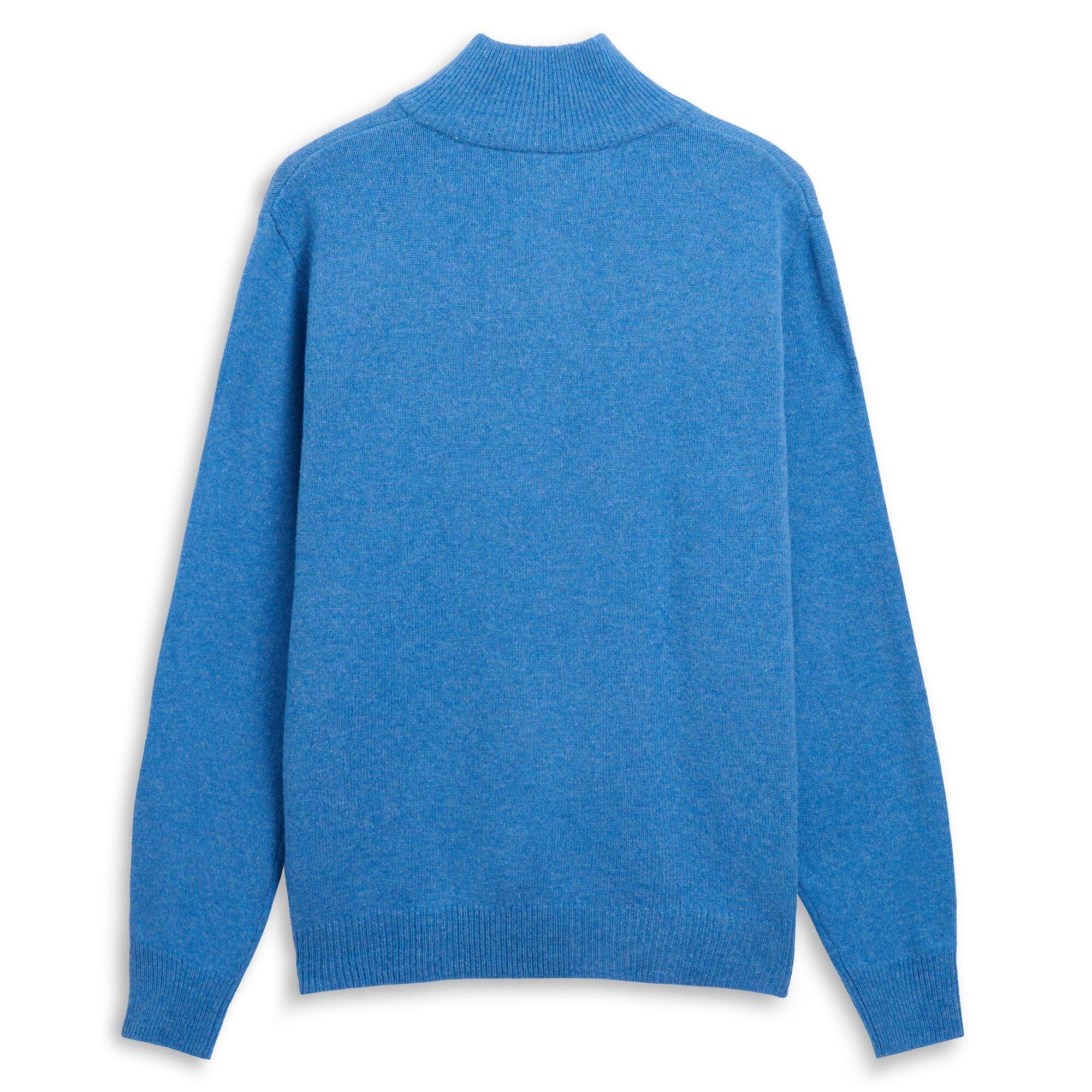 Maglione da uomo in lana blu da lifestyle 2/3
