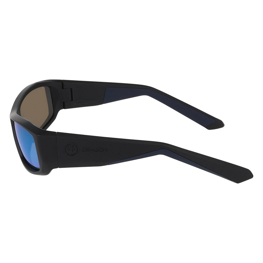 VALE Occhiali da sole unisex - Matte Black/Lumalens Blue Ionized 3/4