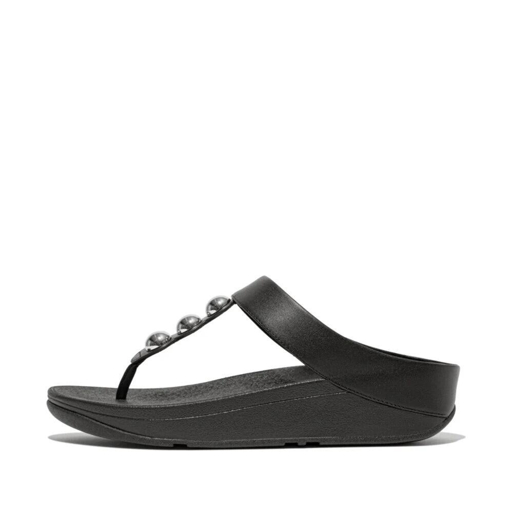 Sandales à bride avant FitFlop Fino Mirror-Dome en cuir 2/7