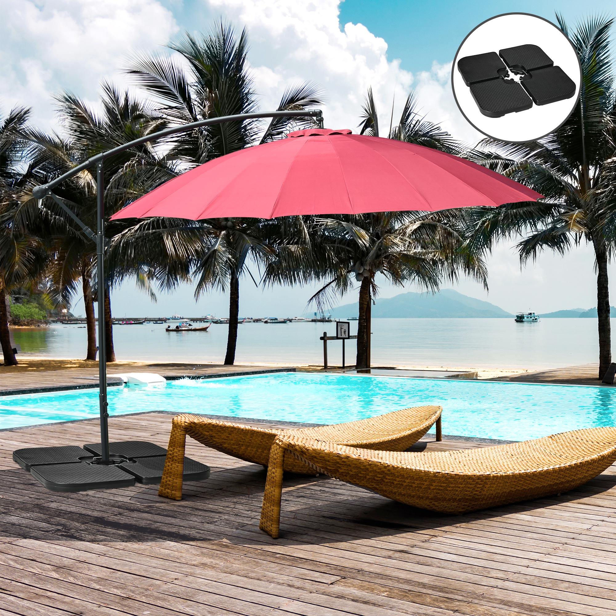 Base para Sombrilla Outsunny 99x99x8 cm Negro 2/6