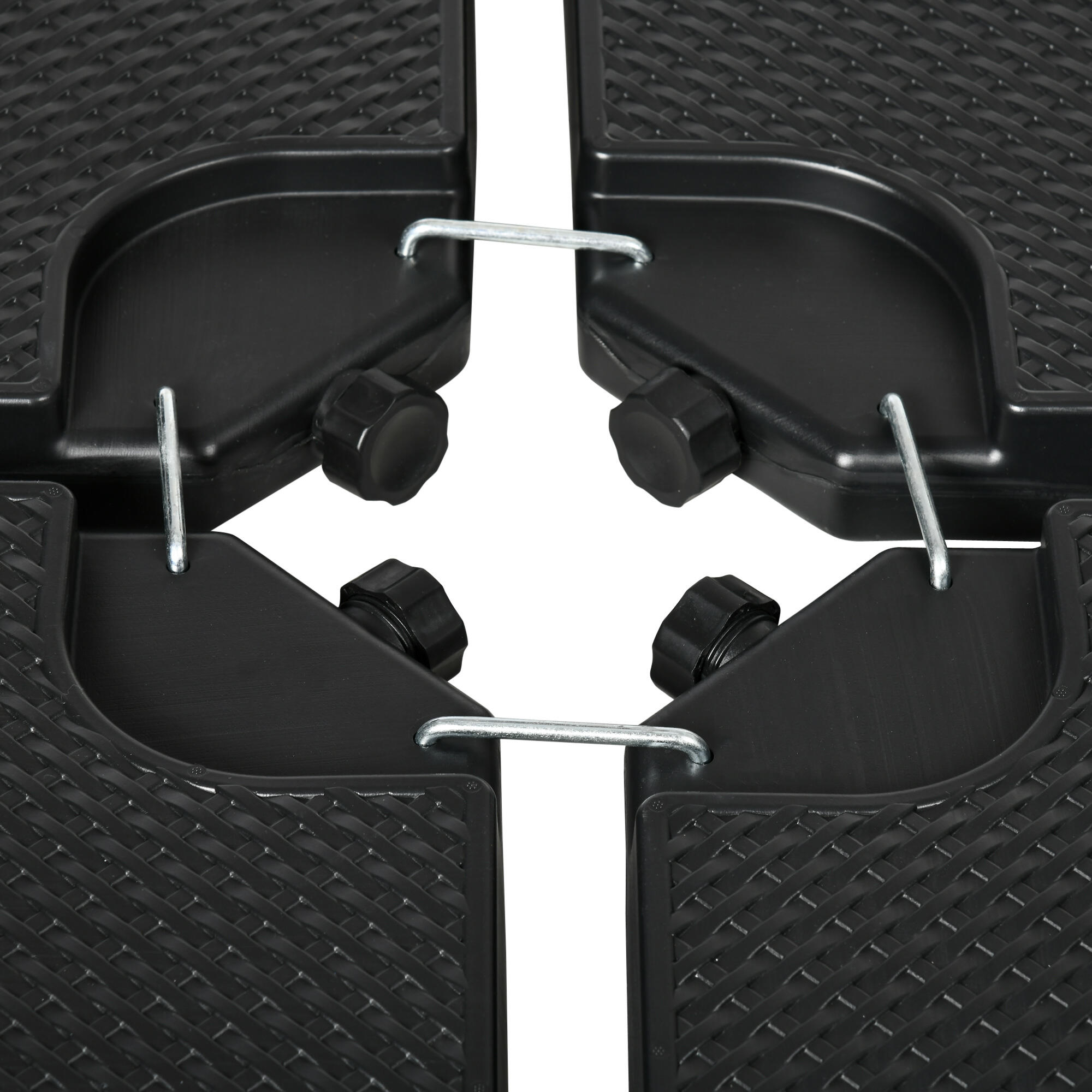 Base para Sombrilla Outsunny 99x99x8 cm Negro 5/6