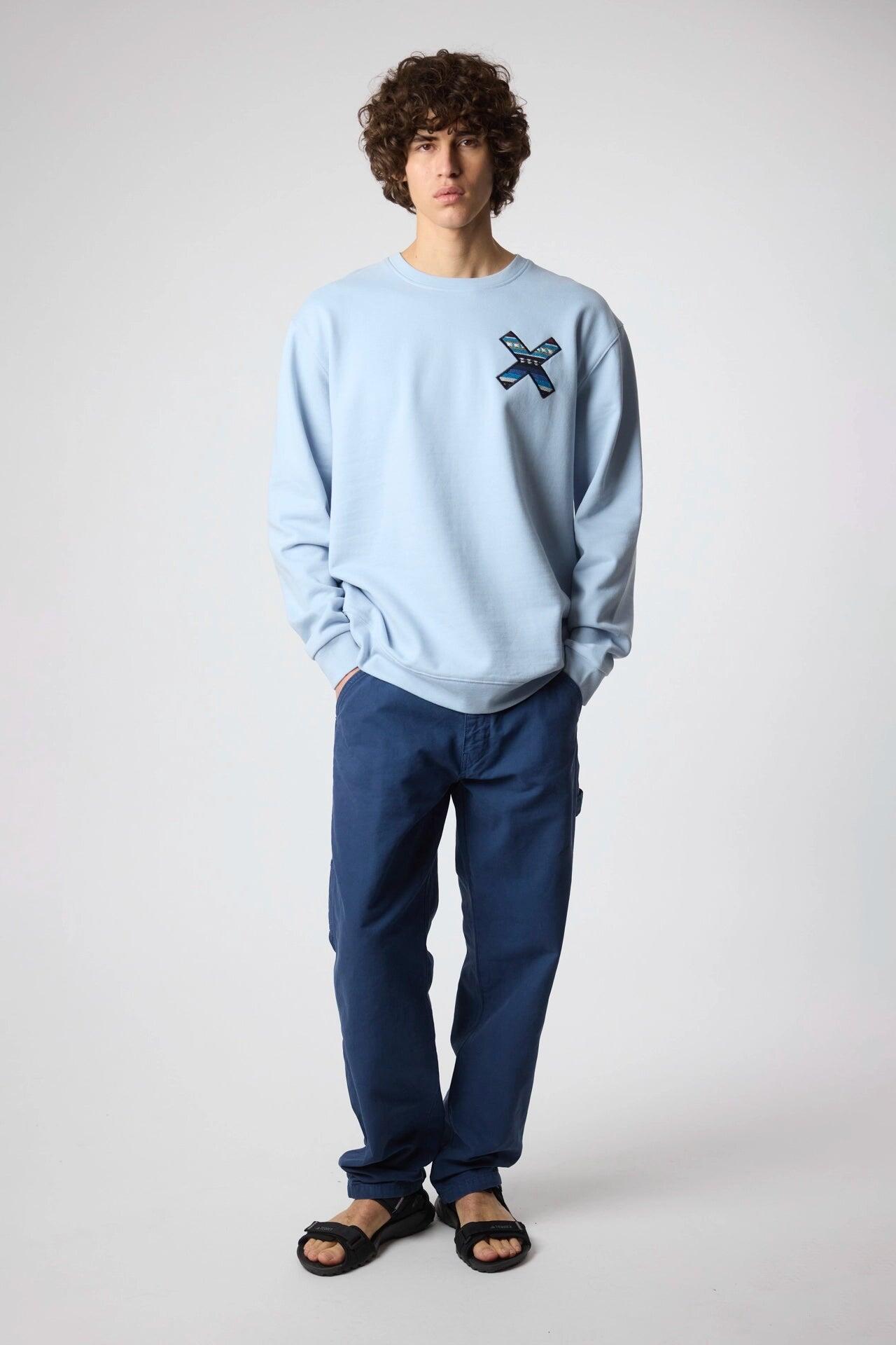 Sudadera Blue Banana Ice Blue de Algodón 100% Orgánico 3/7