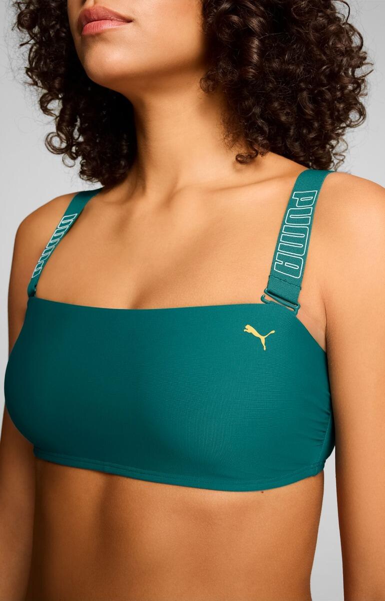 Bikini-Oberteil Damen - Bandeau - Smaragdgrün 2/7