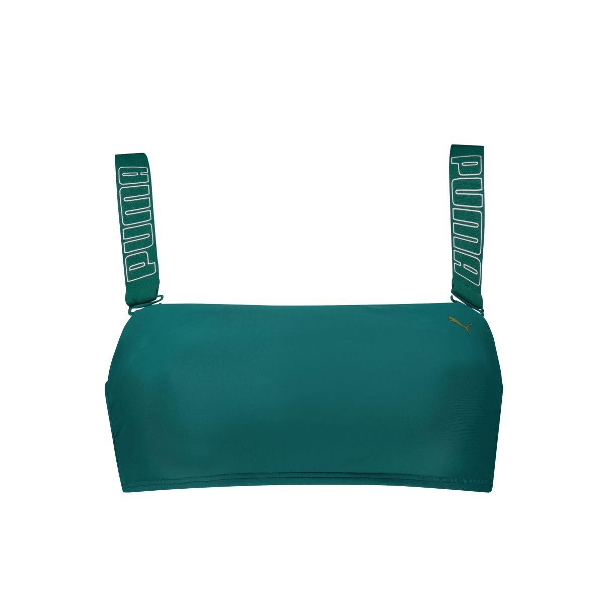 Bikini-Oberteil Damen - Bandeau - Smaragdgrün 6/7