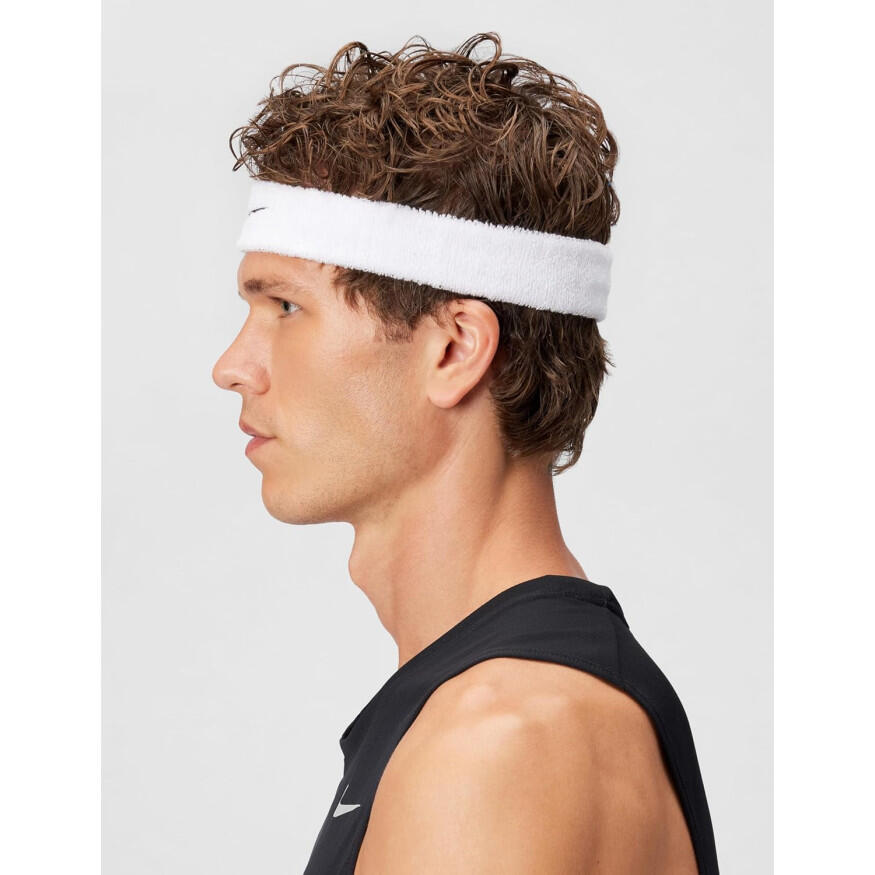 "Classic" Stirnband Damen und Herren Weiß/Schwarz 5/5