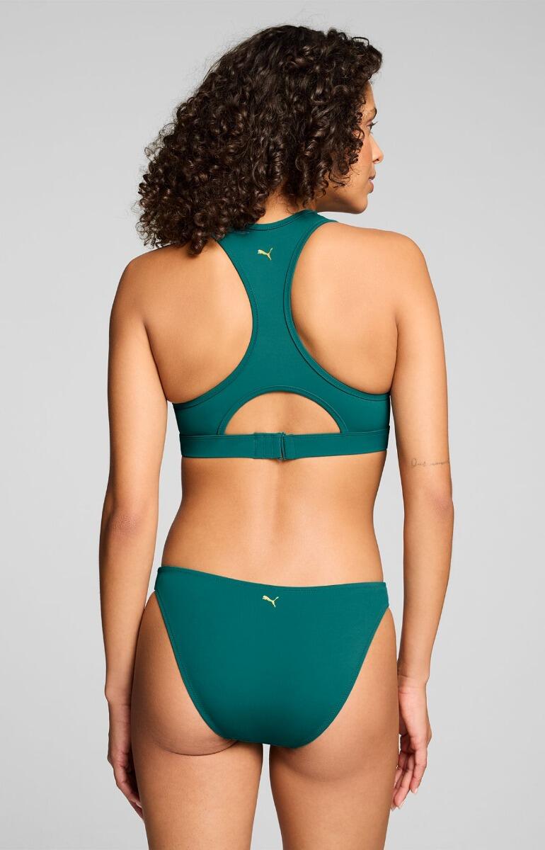 Bikini-Hose Damen – Klassischer Slip – Smaragdgrün 3/5