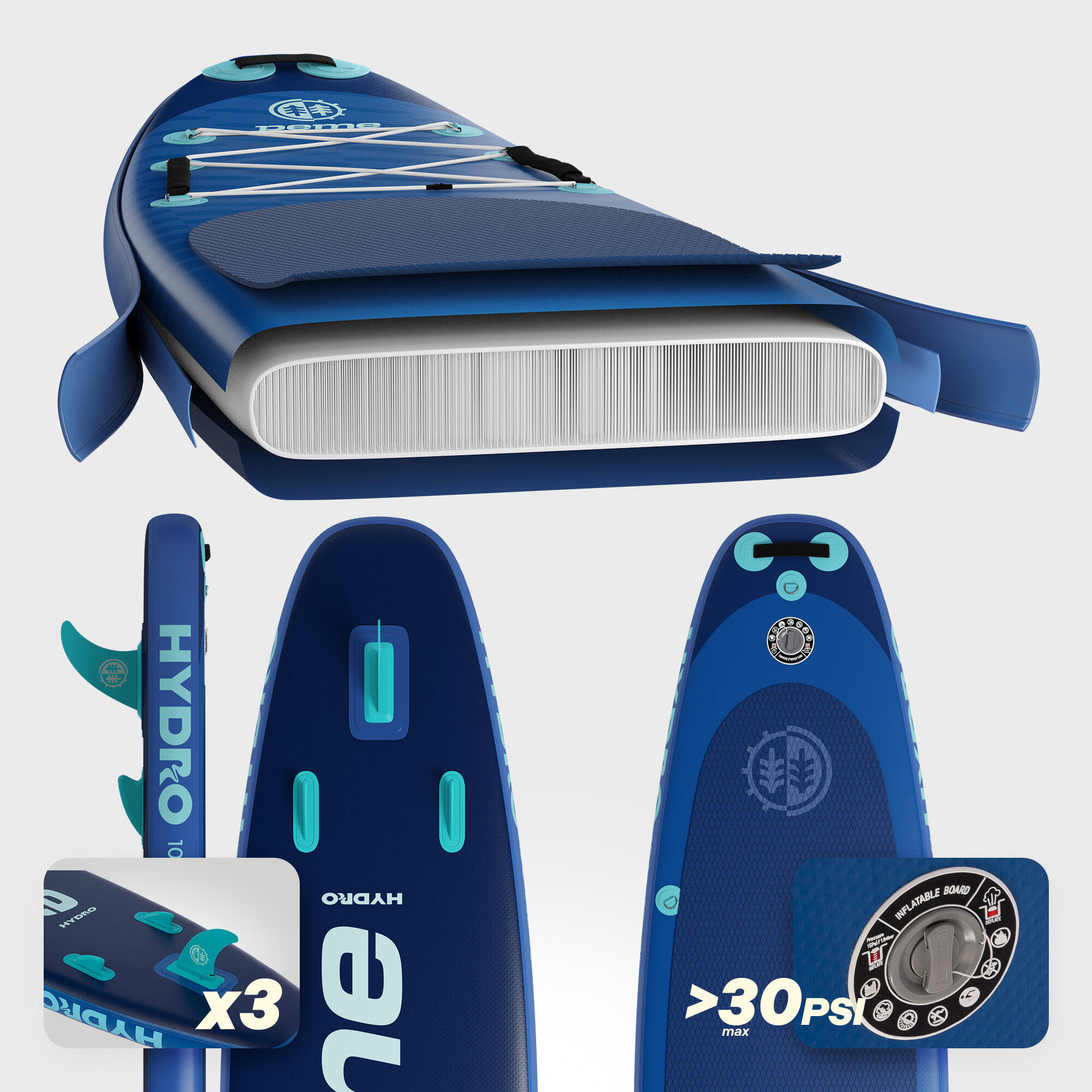 Pack Stand up paddle gonflable 11'6 350x81x15 cm - touring, stable, 2 personnes 6/7