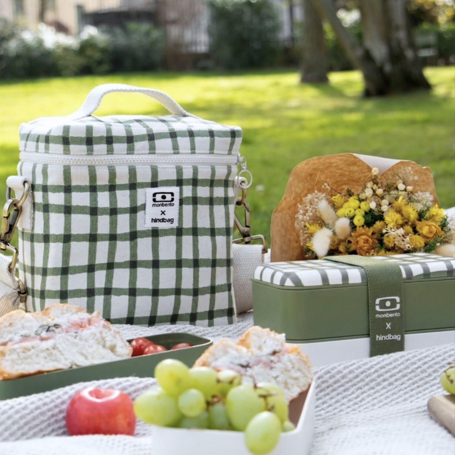 Set boîte repas 2x500ml + sac isotherme monbento® x Hindbag|Bureau, pique-nique 5/5