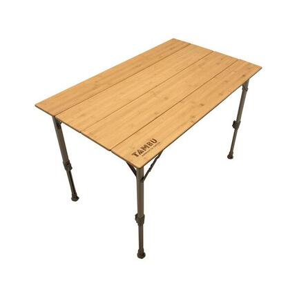 BISTA | Grote bamboe campingtafel met in hoogte verstelbare poten