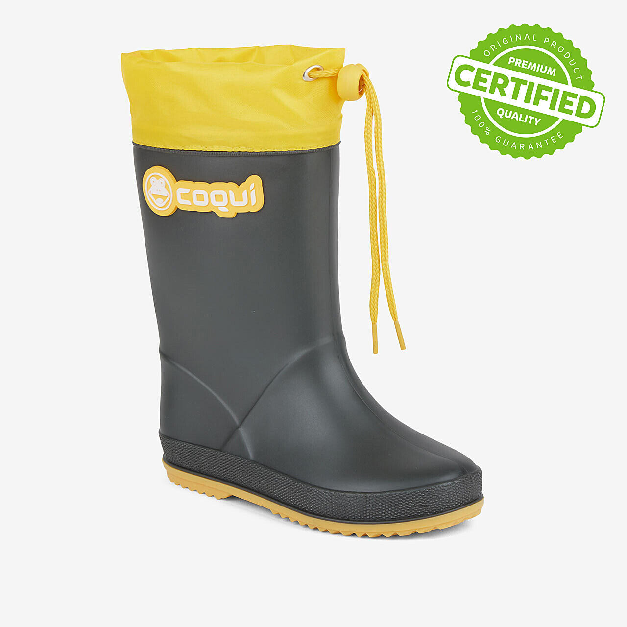 9197 Cizme de ploaie pentru copii Coqui, mid, cu şiret elastic
