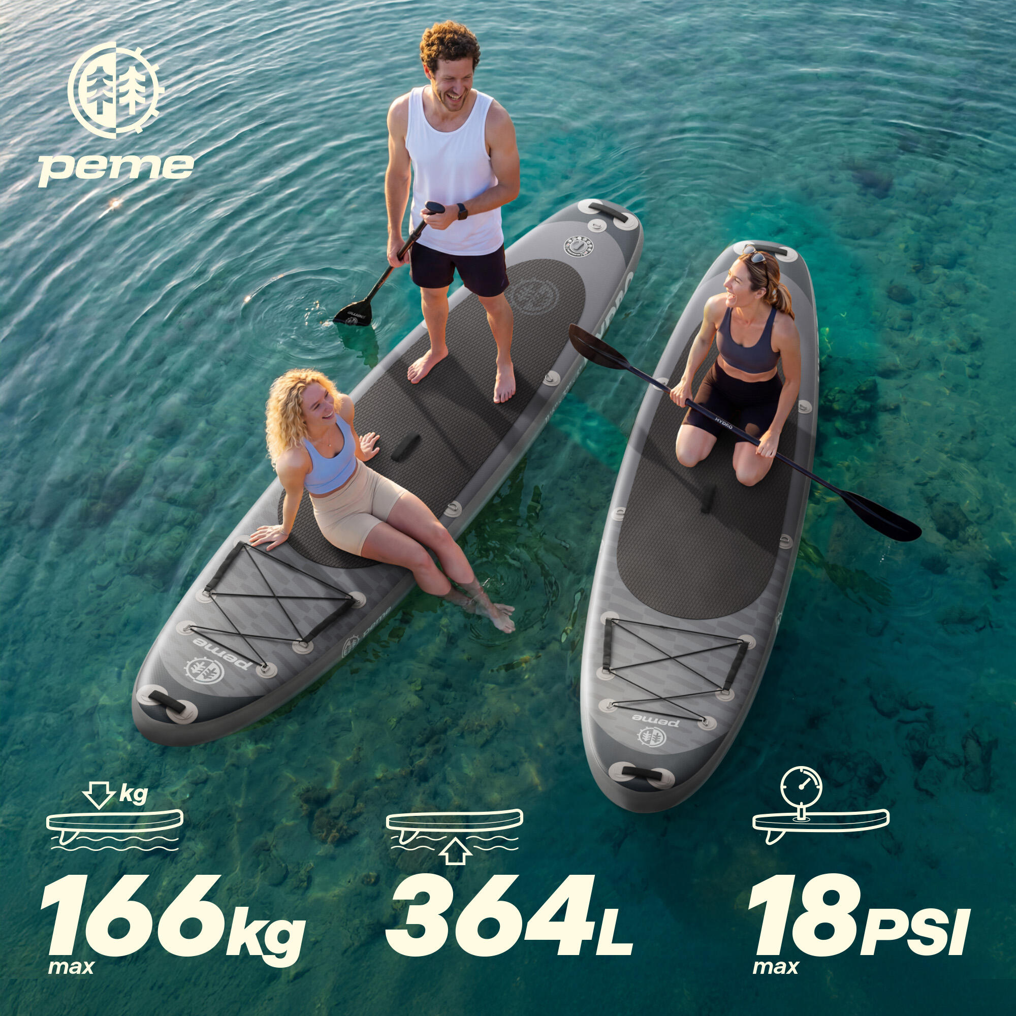 Tabla paddle surf hinchable 11'6 350x81x15 cm accesorios touring 3/7
