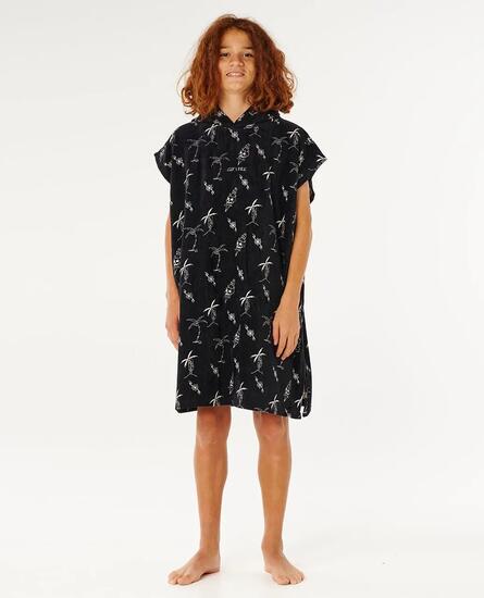Poncho Surf Kids Mixed - Black