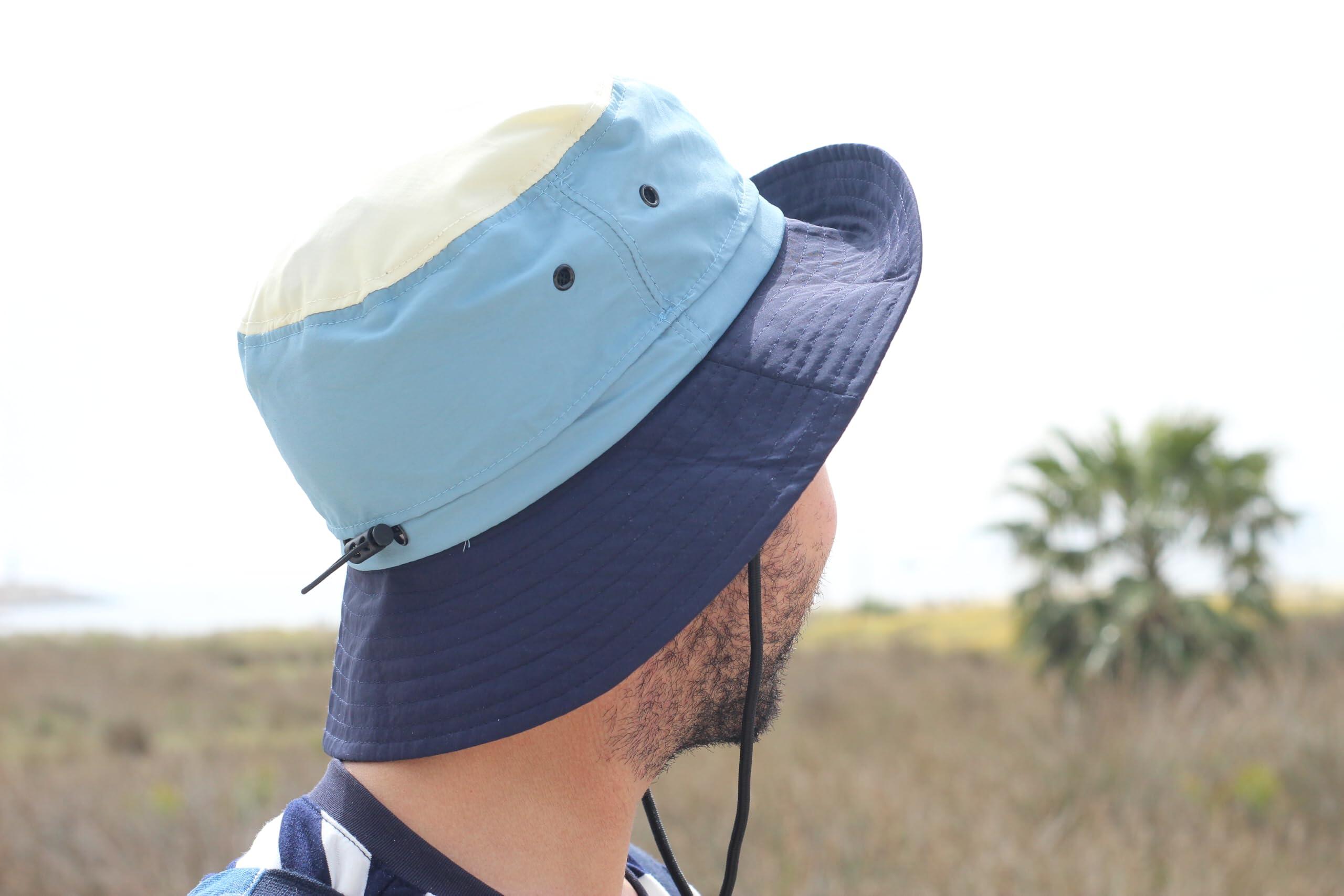 Sombrero trekking impermeable - transpirable - talla única - Plegable (Azul) 4/6