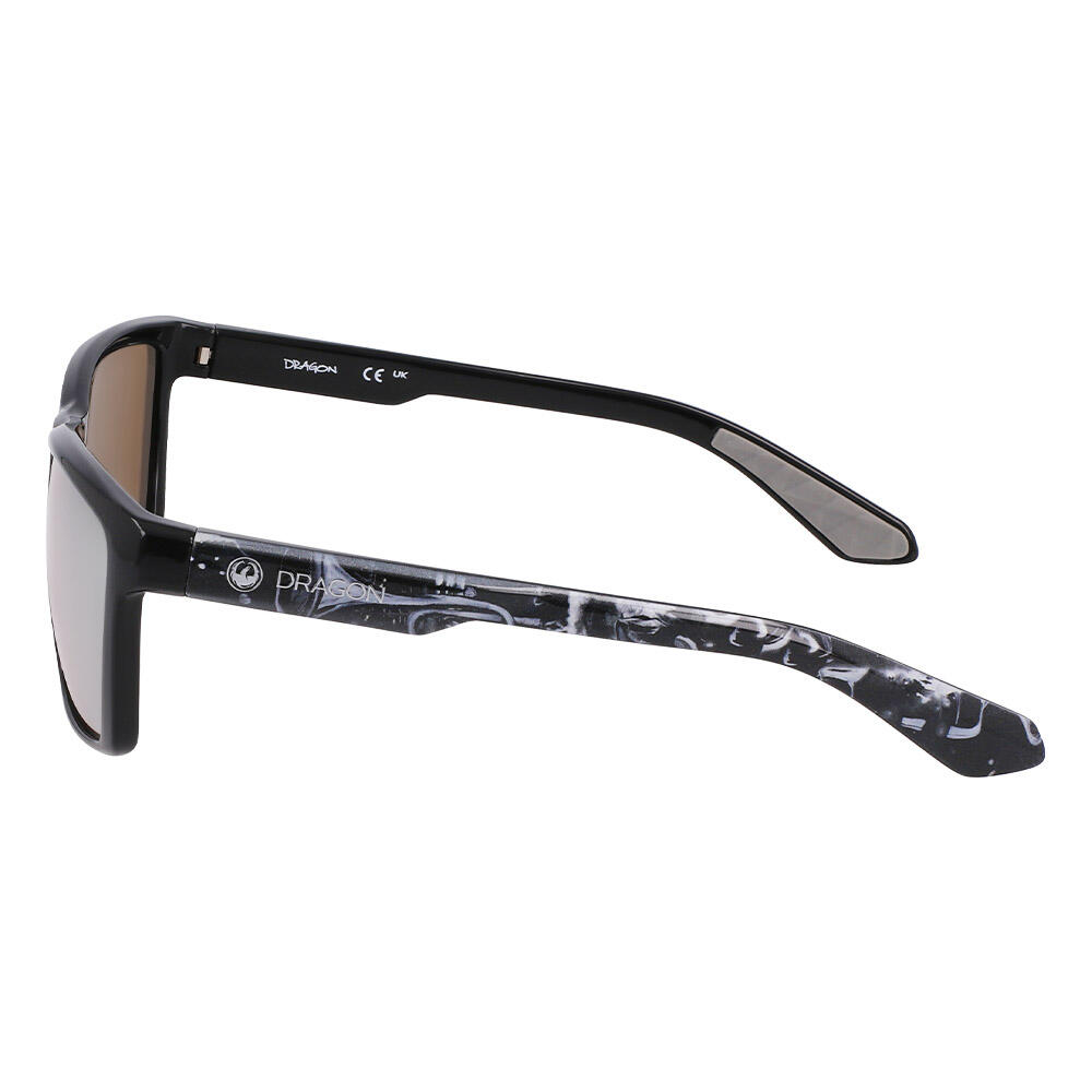 DALE Unisex-Sonnenbrille - Black/White Benchetler/Lumalens Silver Ionized 3/4