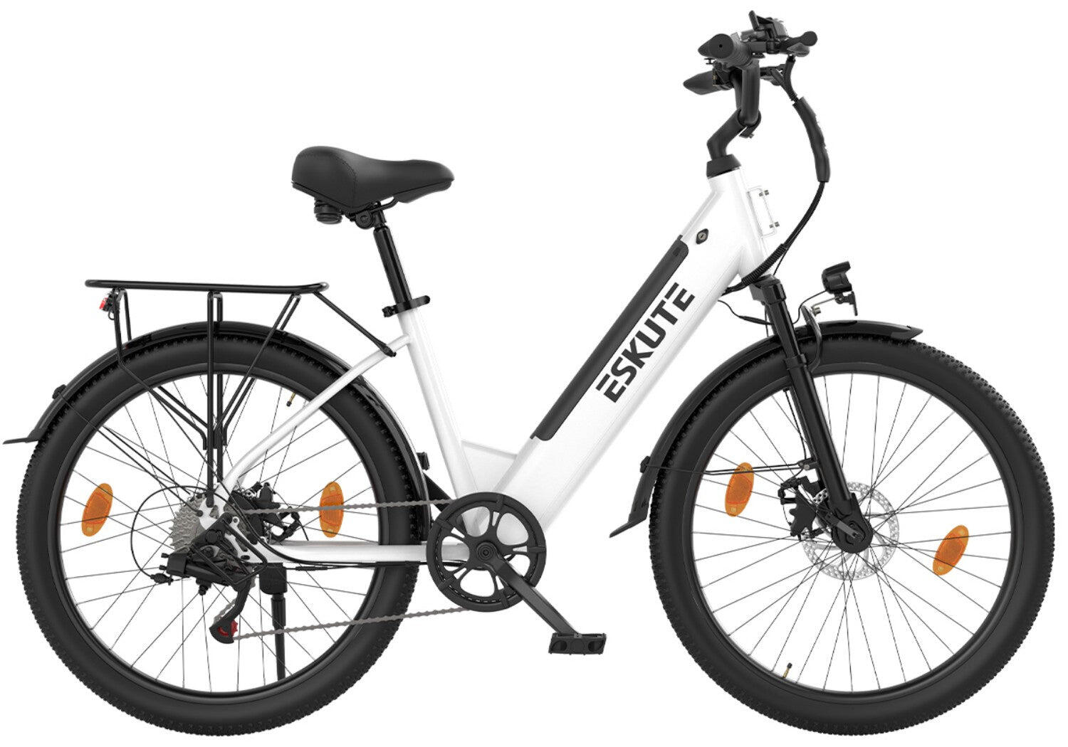 Bici elettrica ESKUTE C100 PLUS 250W 36V 13Ah E-bike Bianca 3/5