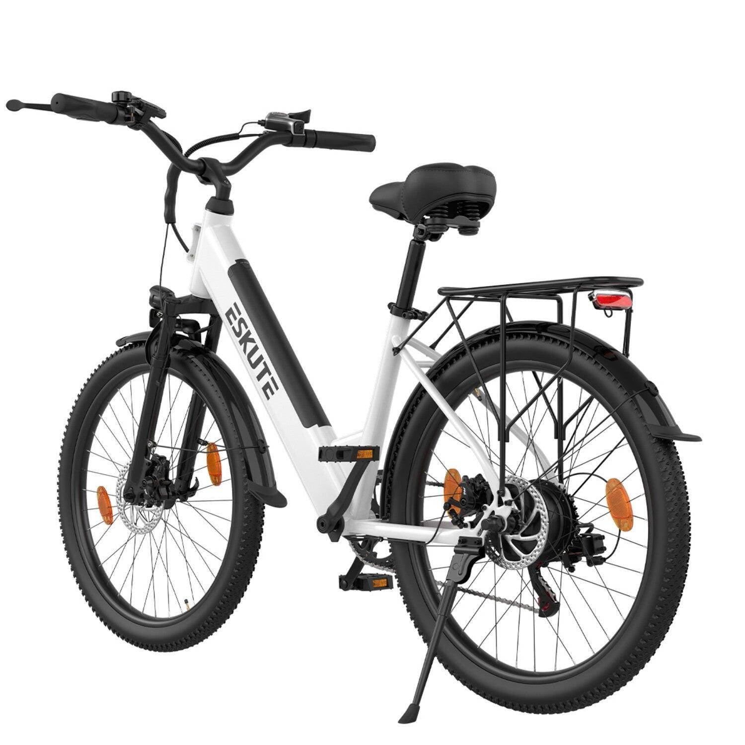 Bici elettrica ESKUTE C100 PLUS 250W 36V 13Ah E-bike Bianca 4/5