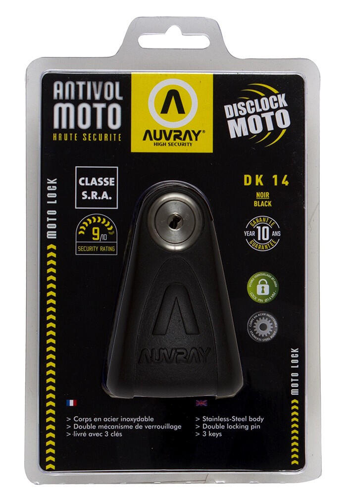 ANTIVOL SRA BLOC DISQUE K14 AUVRAY Noir M 2/3