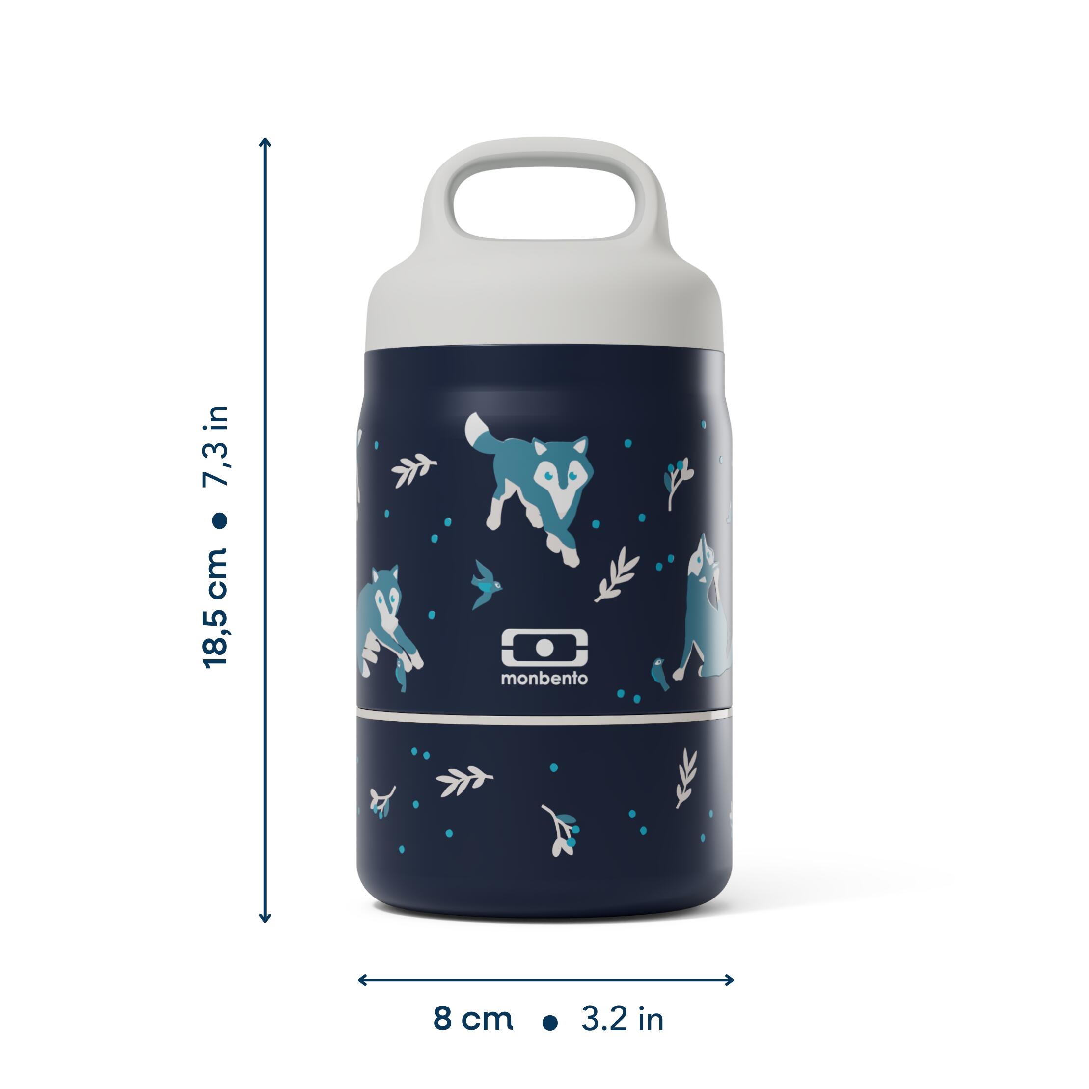 Fiambrera térmica con 2 compartimentos 500 ml |Niños | Escuela, picnic | Handy 4/6