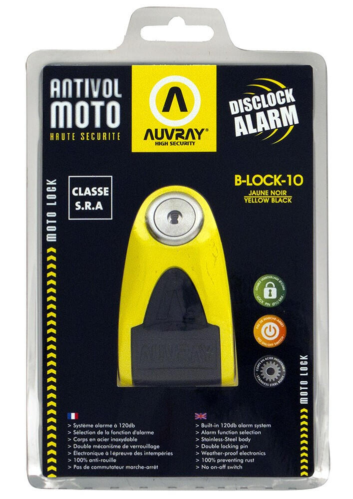 ANTIVOL SRA BLOC DISQUE SRA ALARME BLOC10 JAUNE 2/3