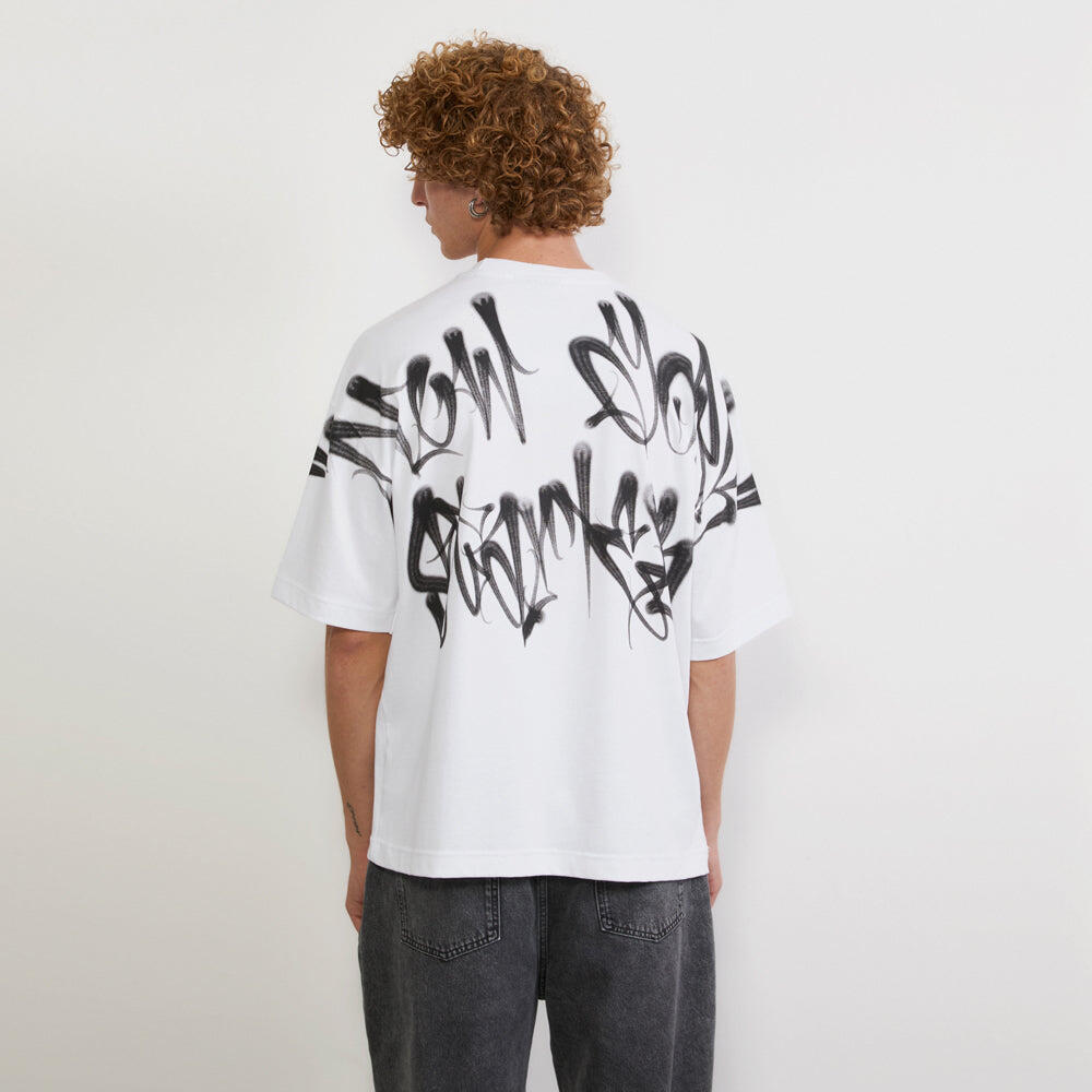 T-shirt Relaxed fit Graffiti Statement BIANCO 6/6