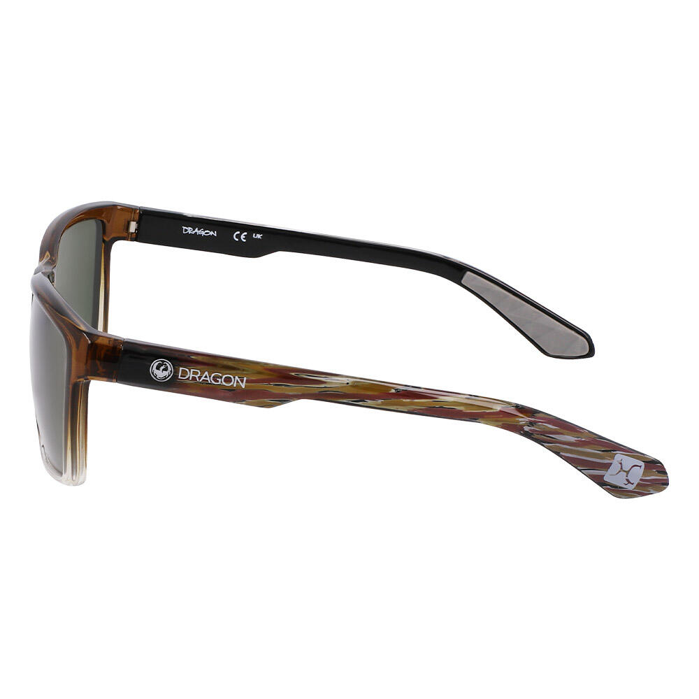 DALE Lunettes de soleil unisexes - Olive Gradient Resin/Lumalens G15 Green 3/4