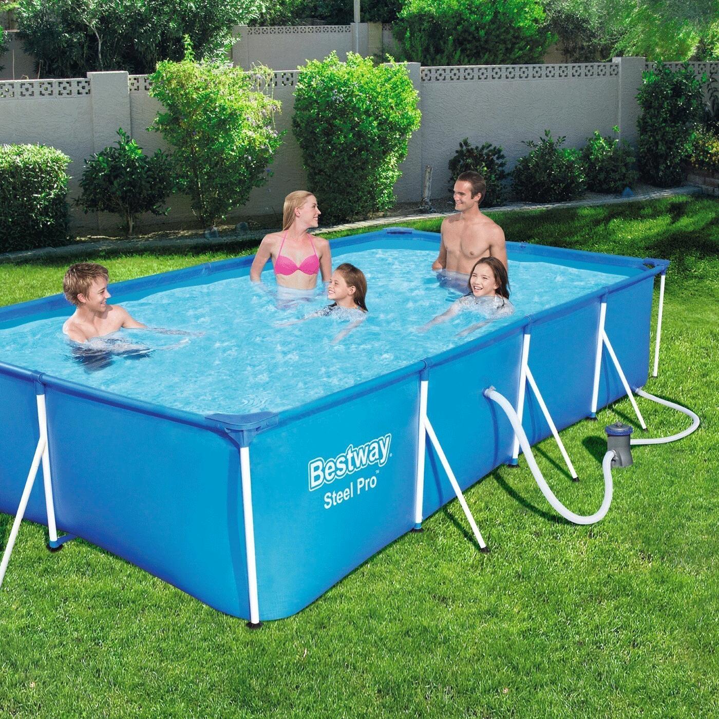 Steel Pro Schwimmbecken 400x211x81 cm (Set) 3/6