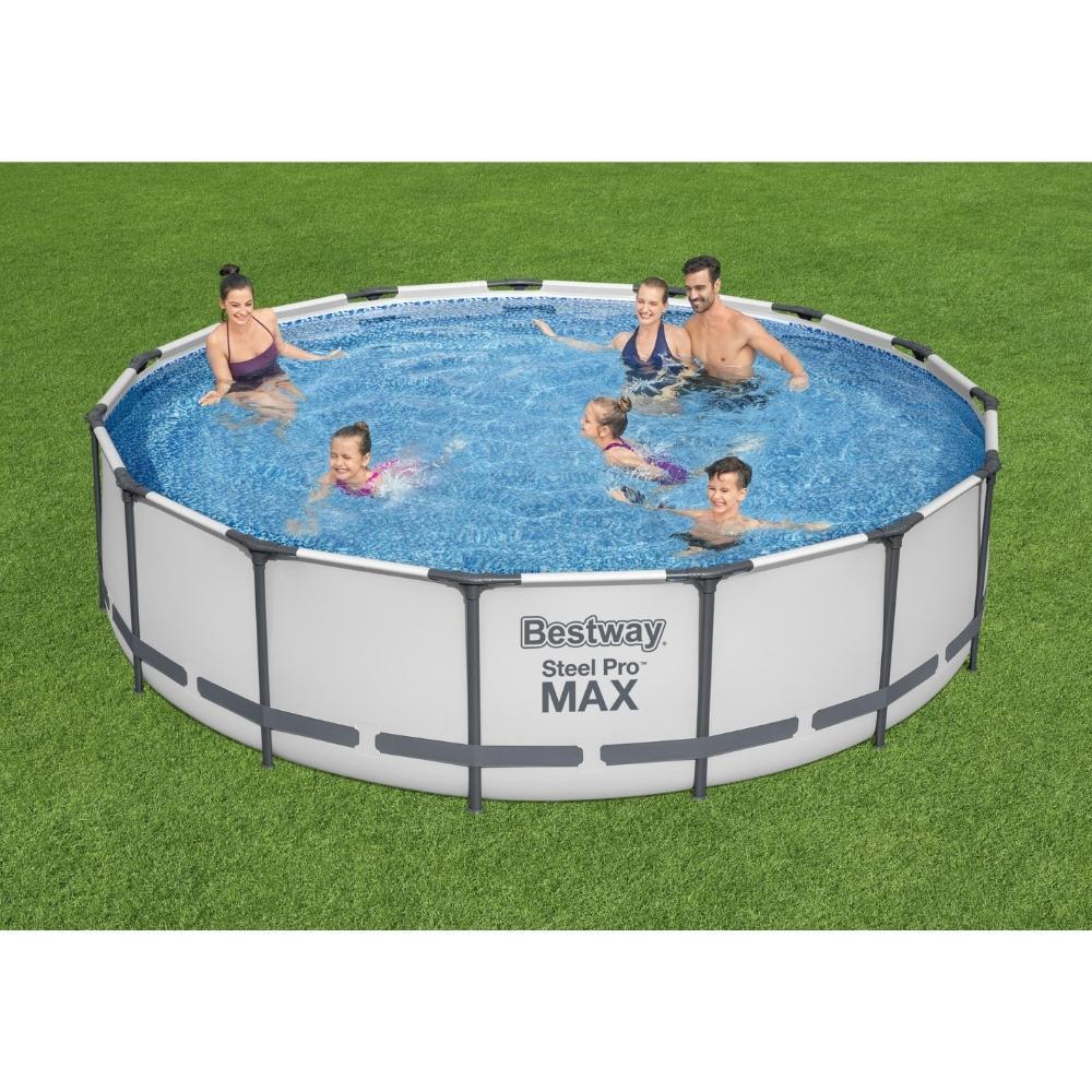 Bestway - Steel Pro MAX - Piscine tubulaire - 457x107 cm - Ronde 2/7