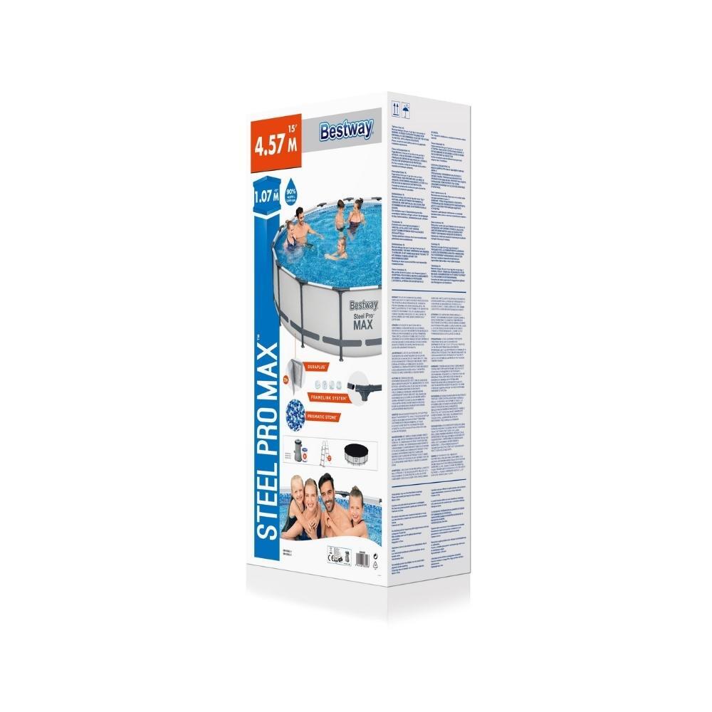 Bestway - Steel Pro MAX - Piscine tubulaire - 457x107 cm - Ronde 4/7