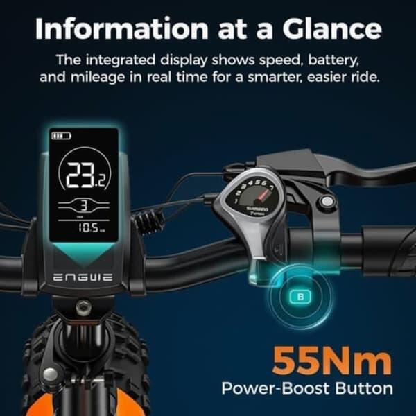 Bicicleta eléctrica plegable ENGWE EP-2 BOOST 48V 13Ah, neumáticos anchos de 20" 3/7
