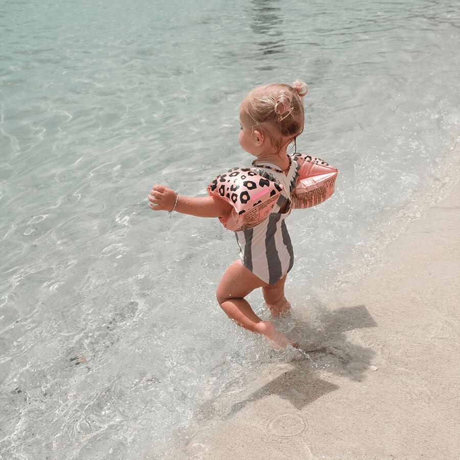Swim Essentials Arm Bands - Rosé Gold - Safari Chic 6/7
