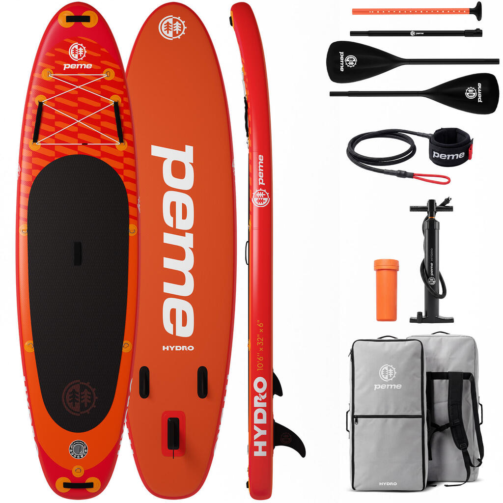 Set Inflatable SUP board 10'6 320x81x15 cm touring - stable for longer trips