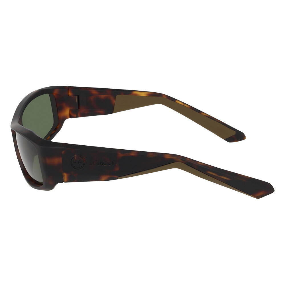 VALE Lunettes de soleil unisexes - Matte Dark Tortoise/Lumalens G15 Green 3/4